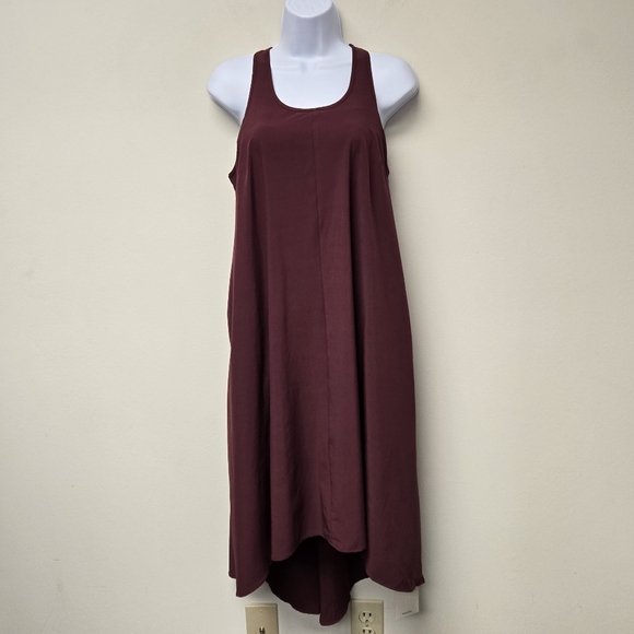 Halara Breezeful Racerback High Low Flowy Midi Dress Amaranth XS - Picture 6 of 14